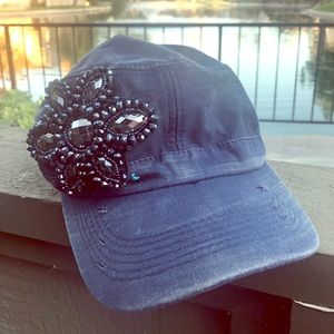 Embellished blue corps hat
